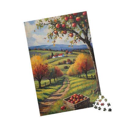 Jigsaw Puzzle - Vibrant Fall Apple Picking Puzzle