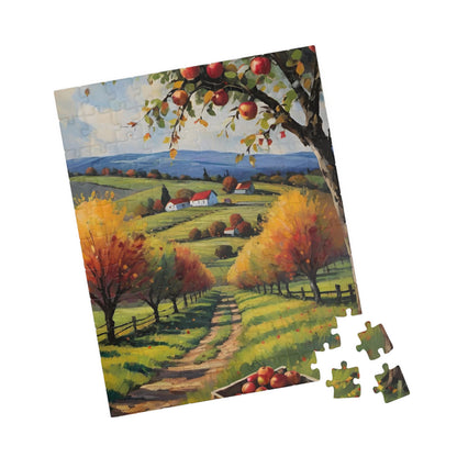 Jigsaw Puzzle - Vibrant Fall Apple Picking Puzzle