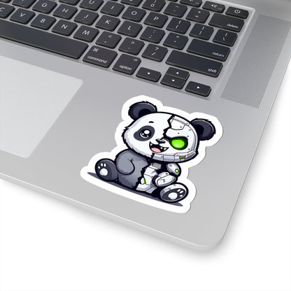 Evil Robot Panda Kiss-Cut Sticker