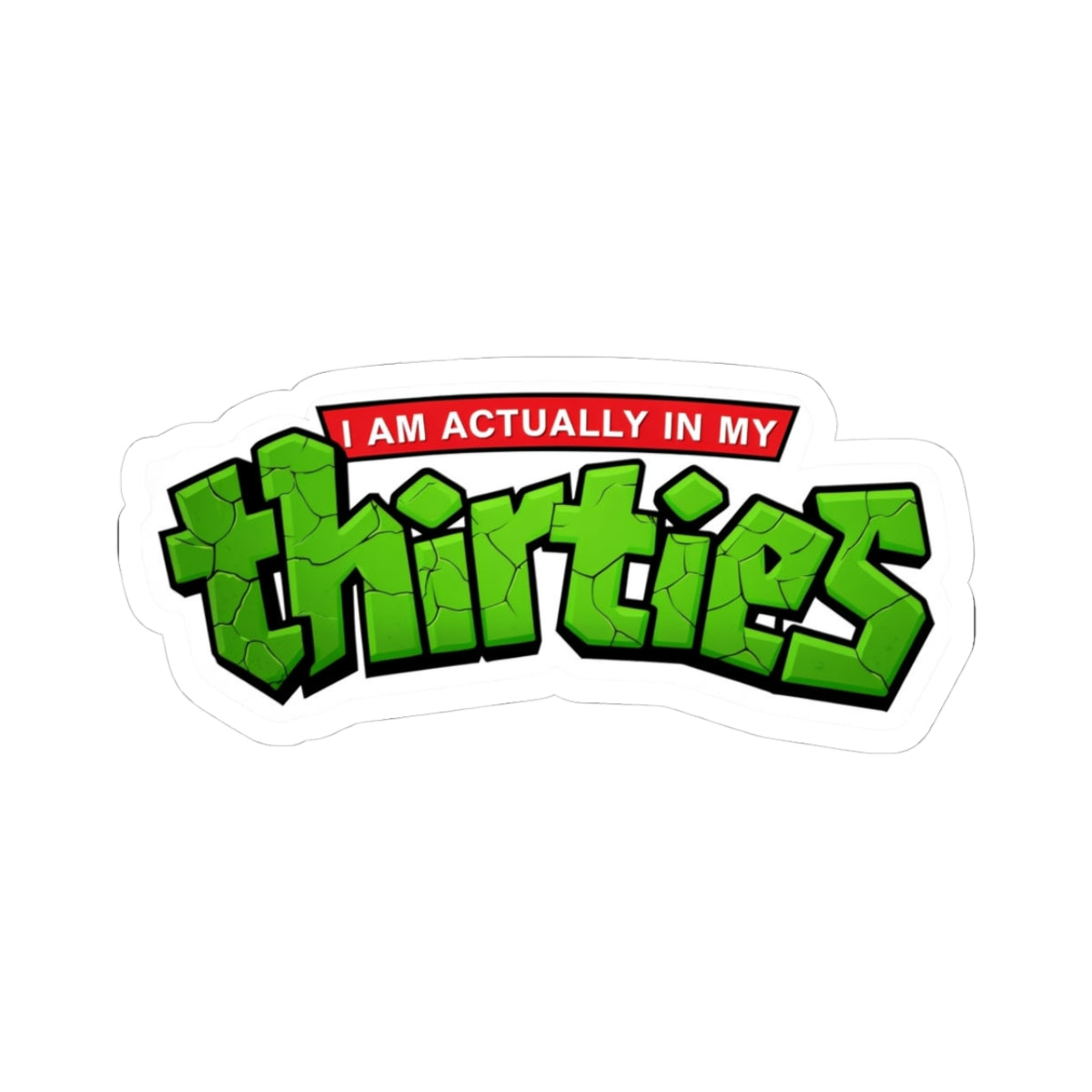 Funny I'm in my Thirties Controller Kiss-Cut Sticker