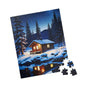 Jigsaw Puzzle - Winter Cabin on a Cold Night