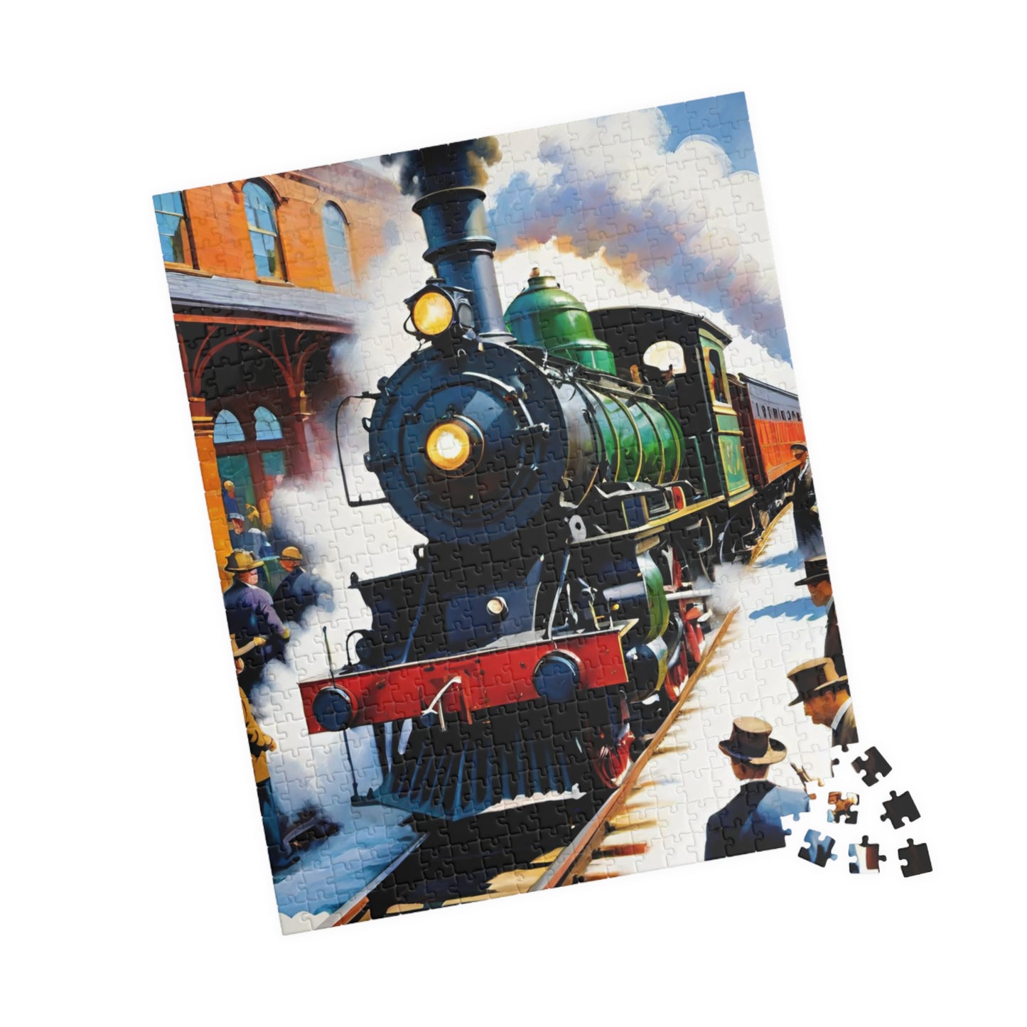 Jigsaw Puzzle - Beautiful Steam Engine Train at Station