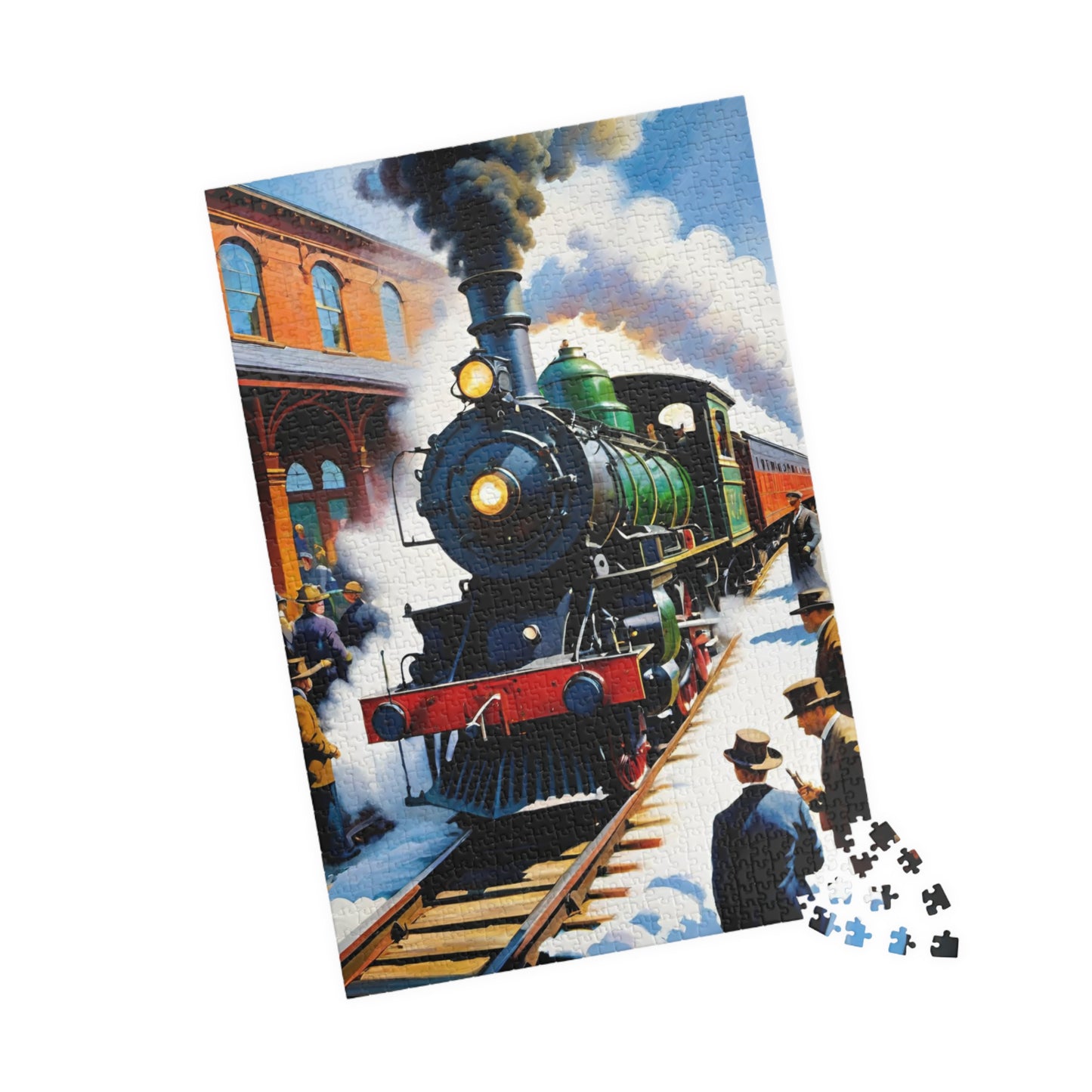 Jigsaw Puzzle - Beautiful Steam Engine Train at Station