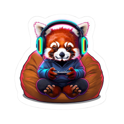 Determined Red Panda Kiss-Cut Sticker